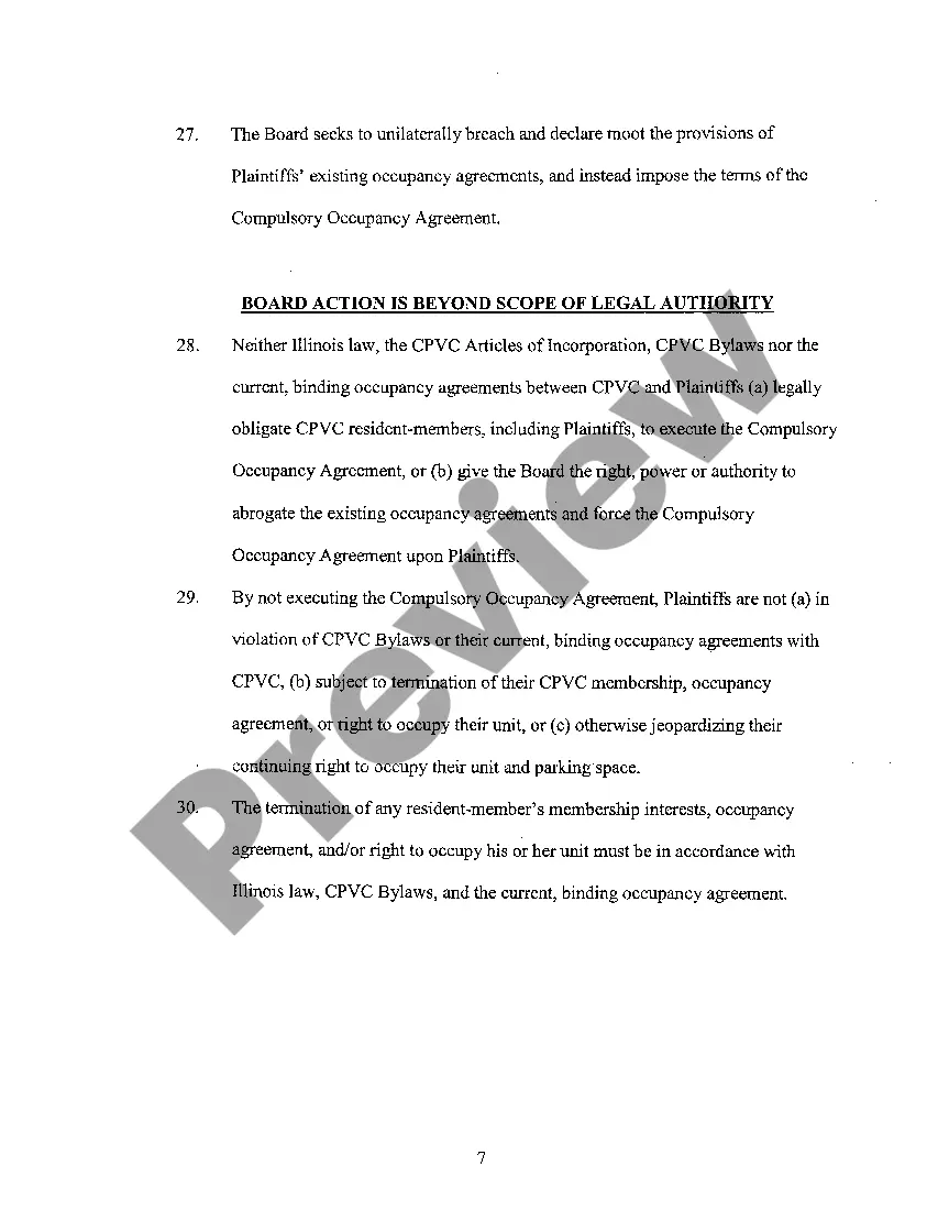 Preview A01 Verified Complaint For Declaratory And Injunctive Relief regarding Affordable Cooperative Housing
