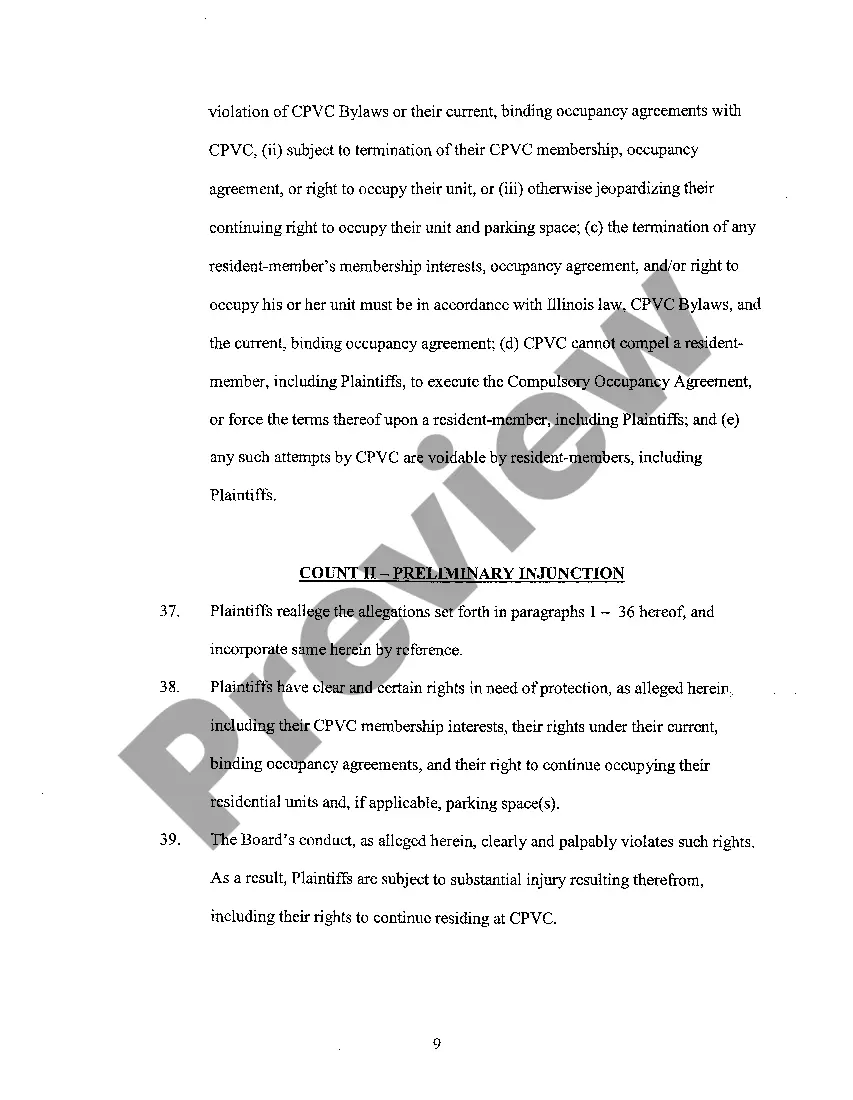Preview A01 Verified Complaint For Declaratory And Injunctive Relief regarding Affordable Cooperative Housing
