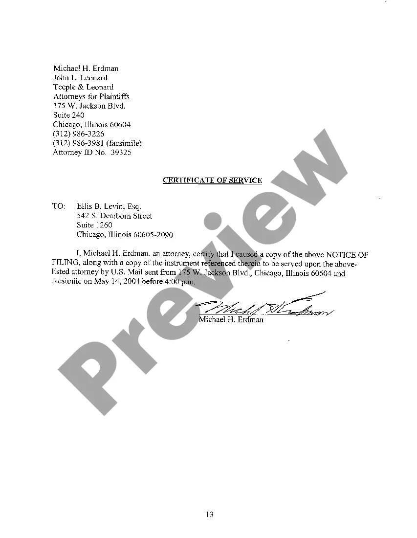 Preview A04 Notice Of Filing Opposition to Defendant's Motion to Dismiss