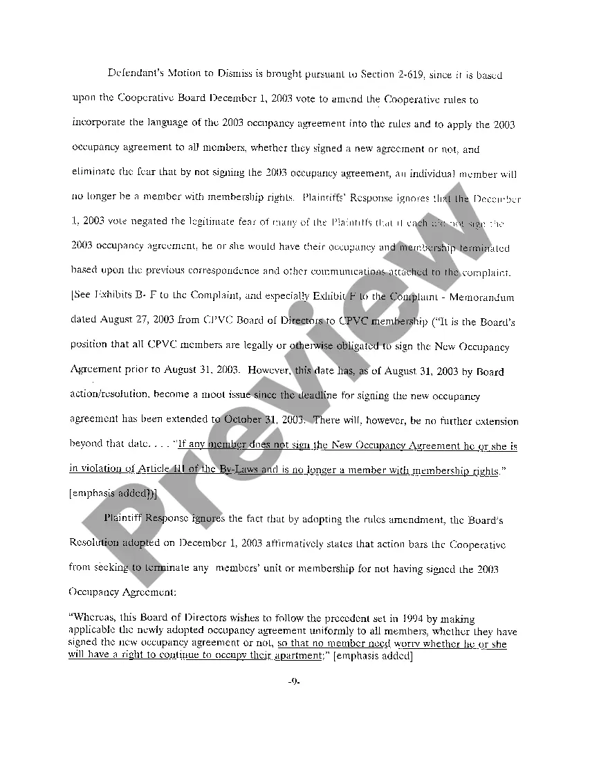 Preview A07 Reply In Support Of Defendant's Motion To Dismiss Pursuant To Section 2-619
