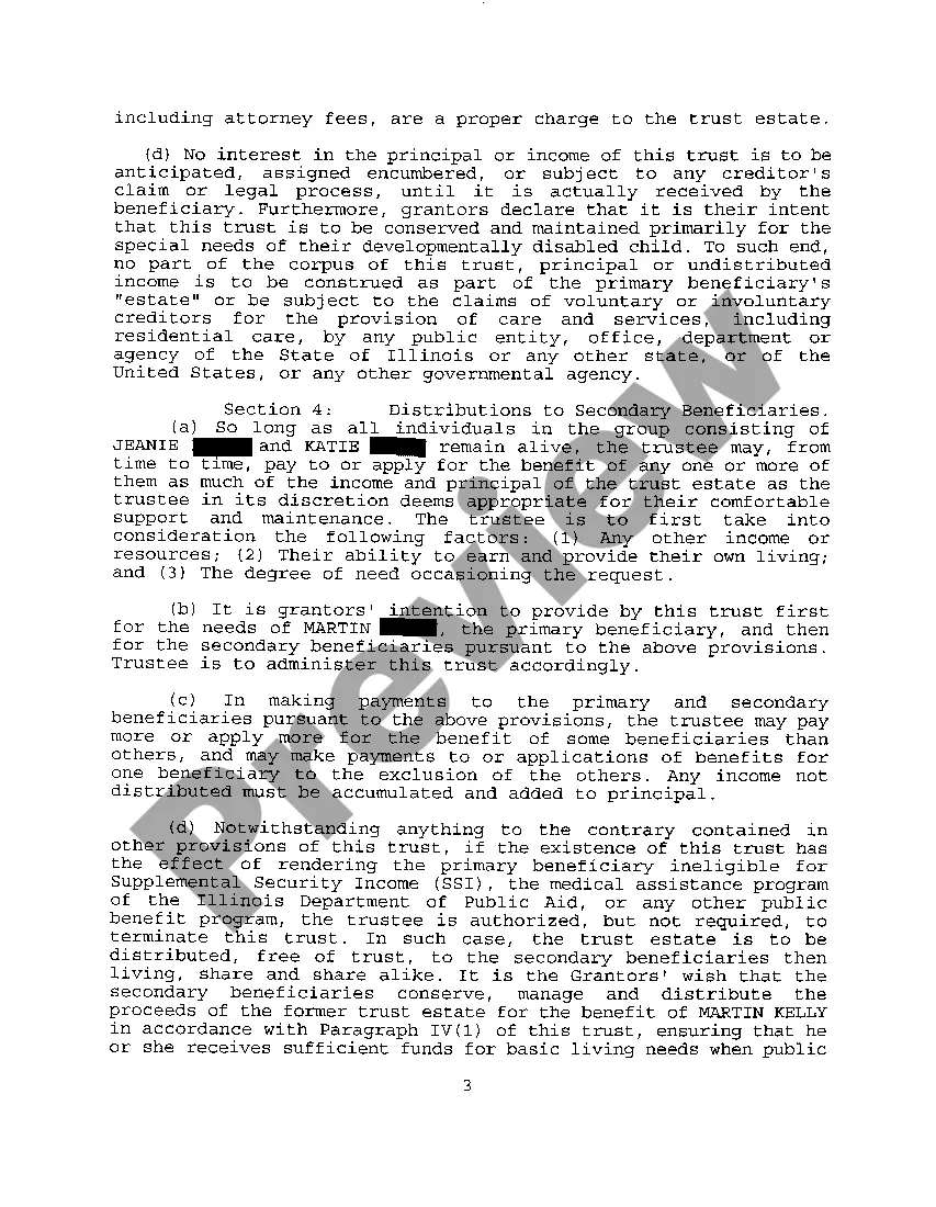 Preview A01 Petition To Authorize The Transfer Of The Estate To The Special Needs Trust with Draft of Trust Attached