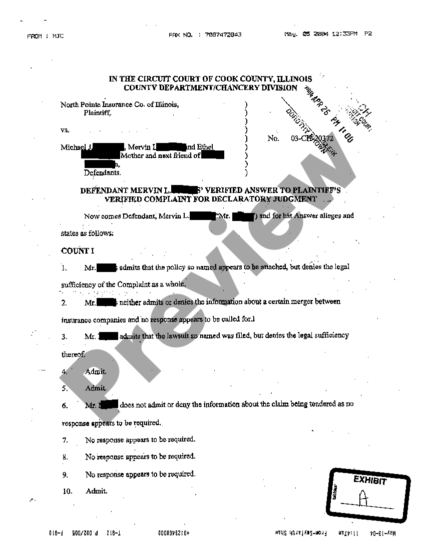 Illinois Motion For Judgment On The Pleading Illinois Motion Form