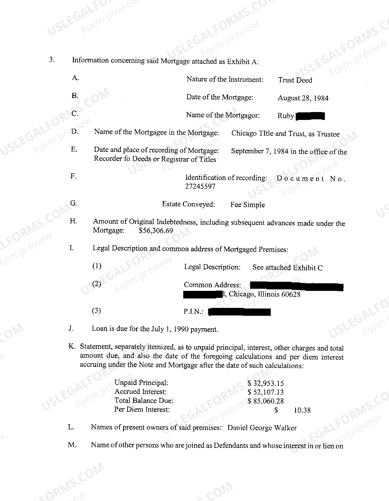 Preview A07 Complaint To Foreclosure Mortgage