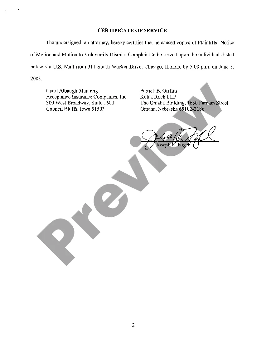 Get A02 Notice and Order to Dismiss Complaint Voluntarily Preview A02 Notice and Order to Dismiss Complaint Voluntarily