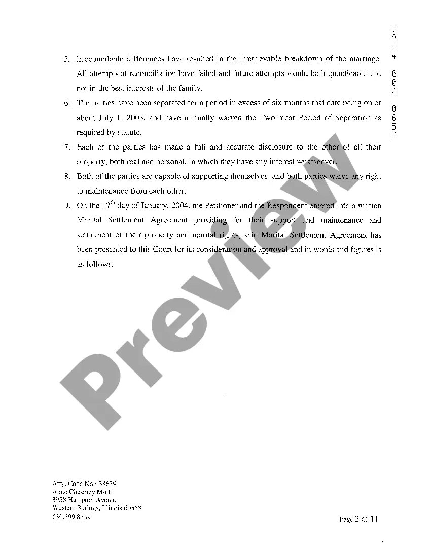 Preview A03 Judgment For Dissolution Of Marriage