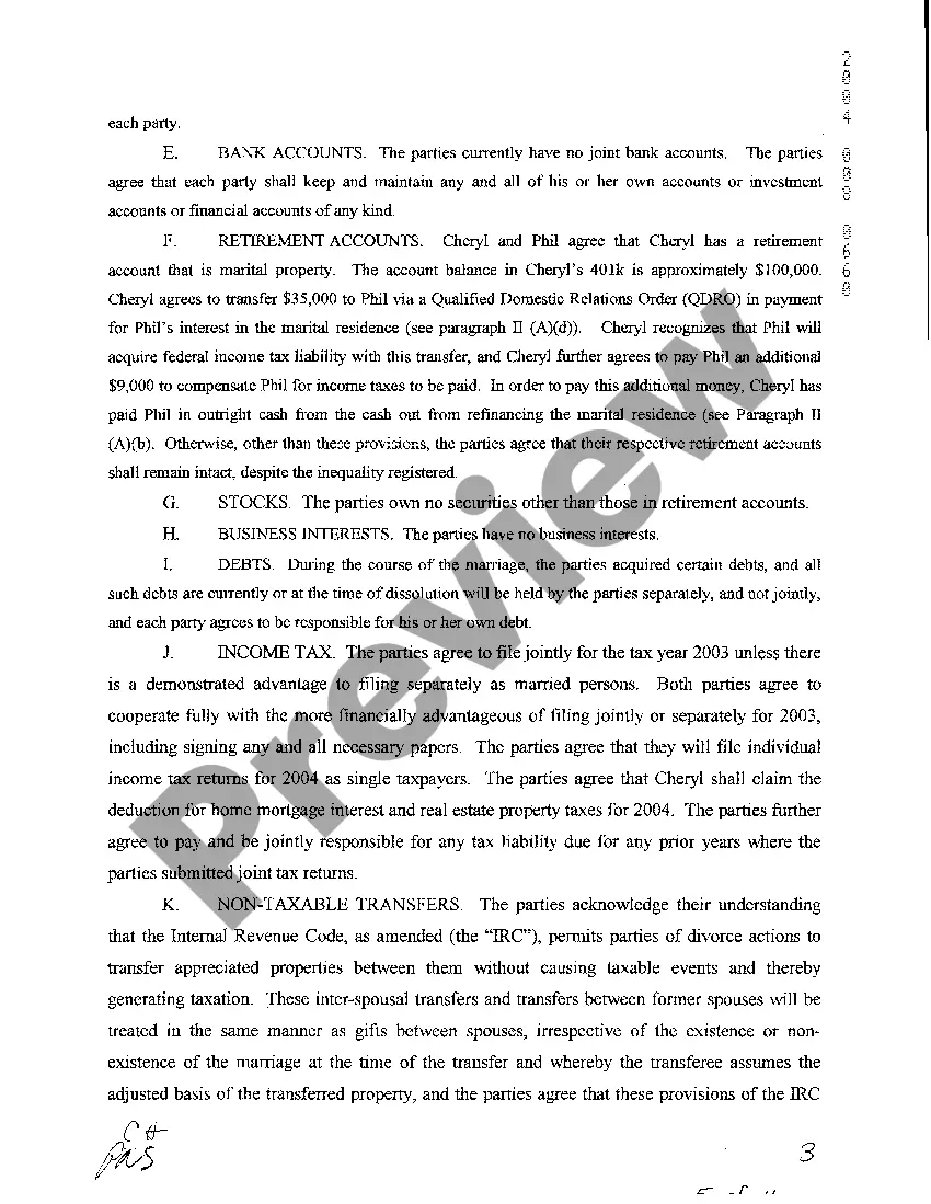 Preview A03 Judgment For Dissolution Of Marriage