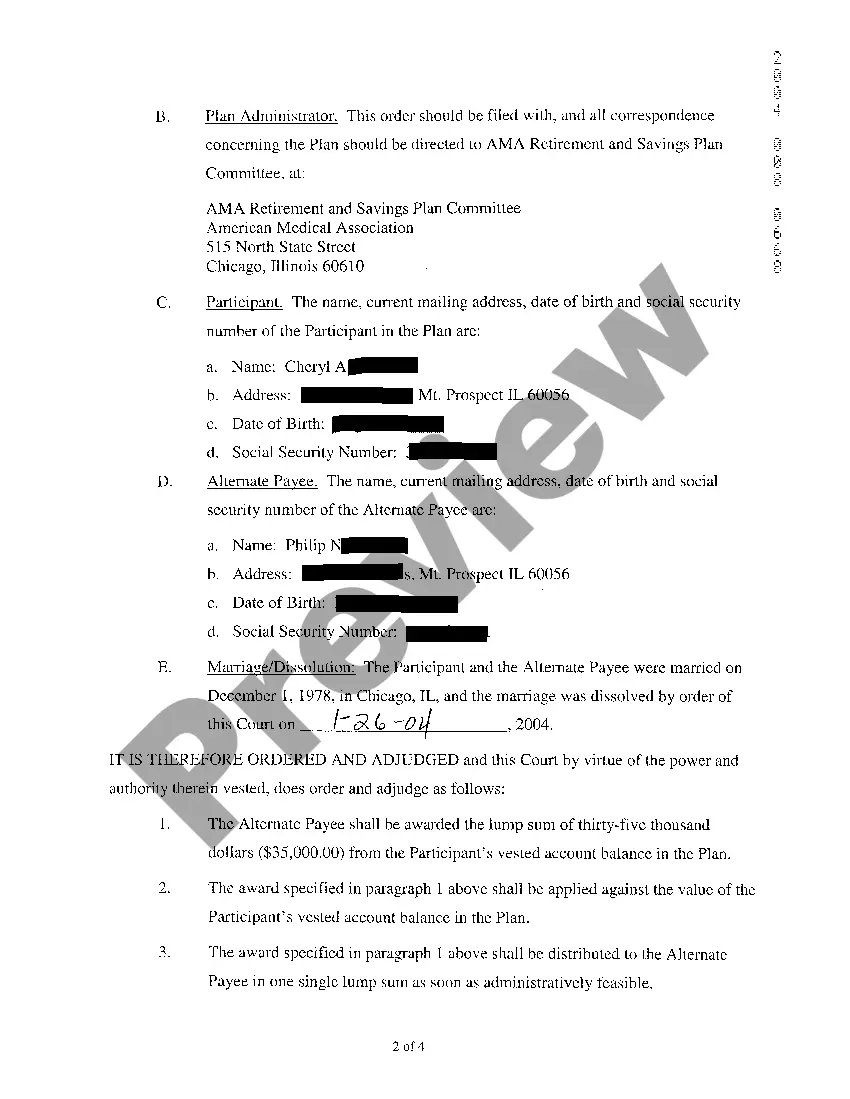 Preview A04 Qualified Domestic Relations Order