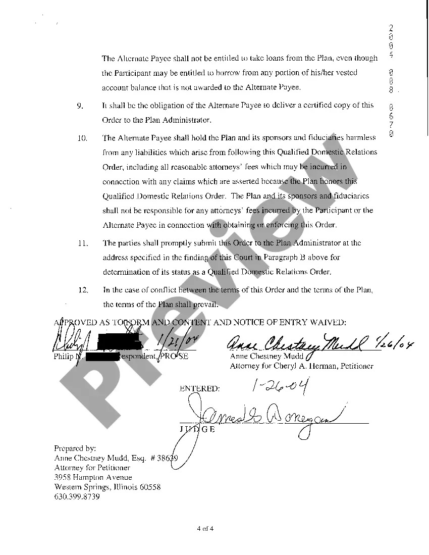 Preview A04 Qualified Domestic Relations Order