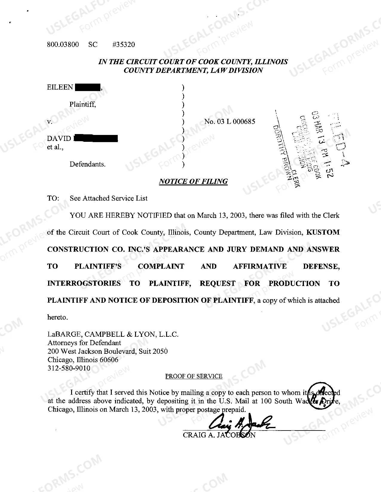 Preview A07 Answer To Plaintiff's Complaint