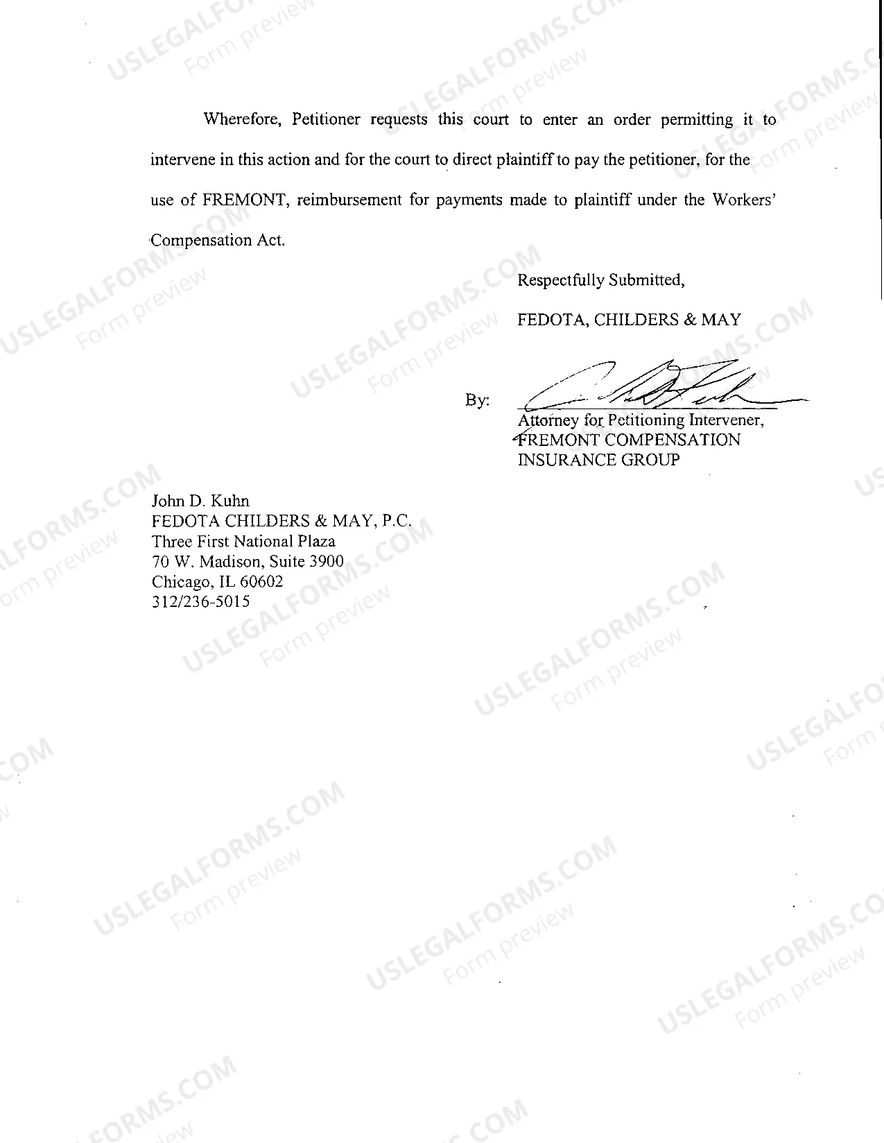 Preview A06 Routine Notice Of Motion for Leave to File Petition to Intervene