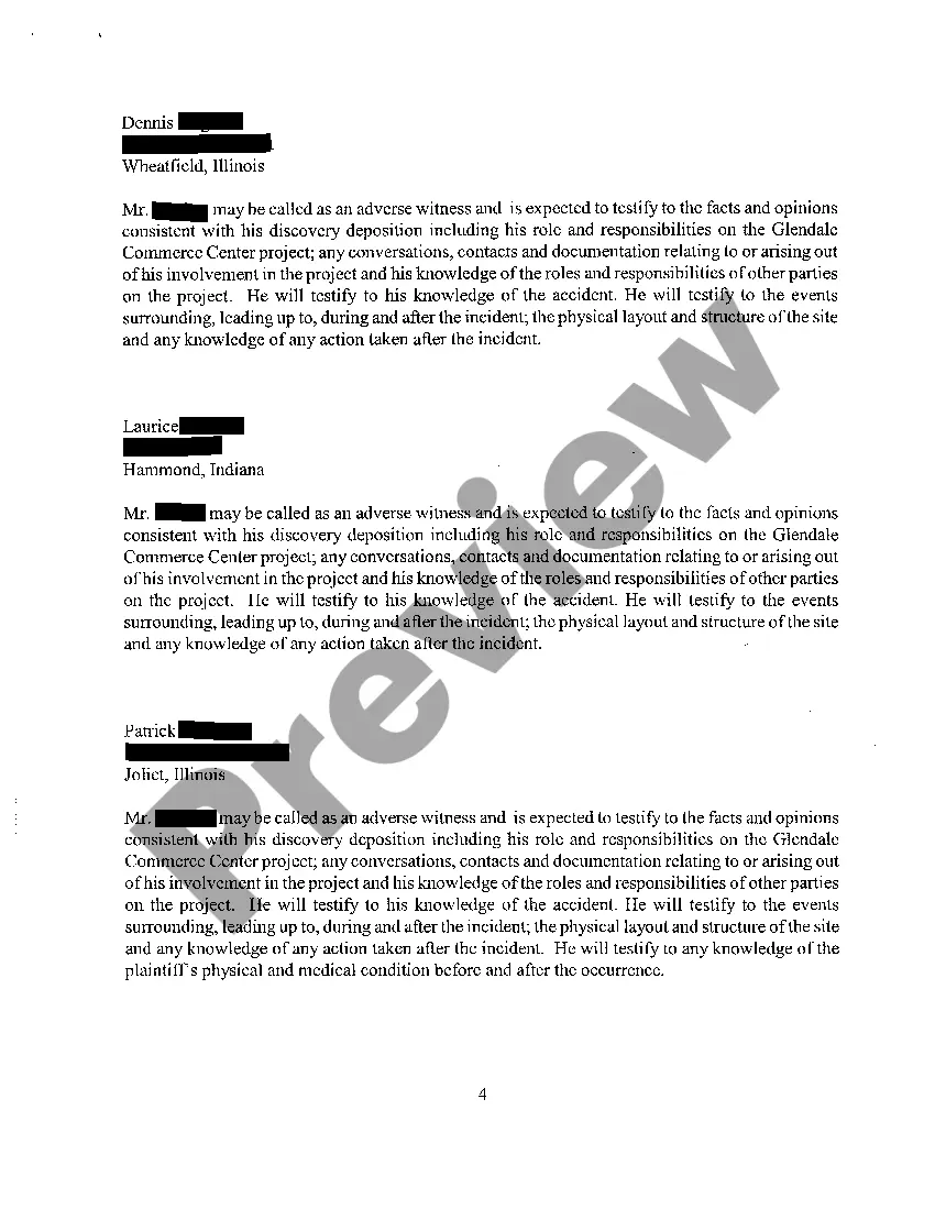 Get A04 Amended Answer to Rule 213 Interrogatories Preview A04 Amended Answer to Rule 213 Interrogatories