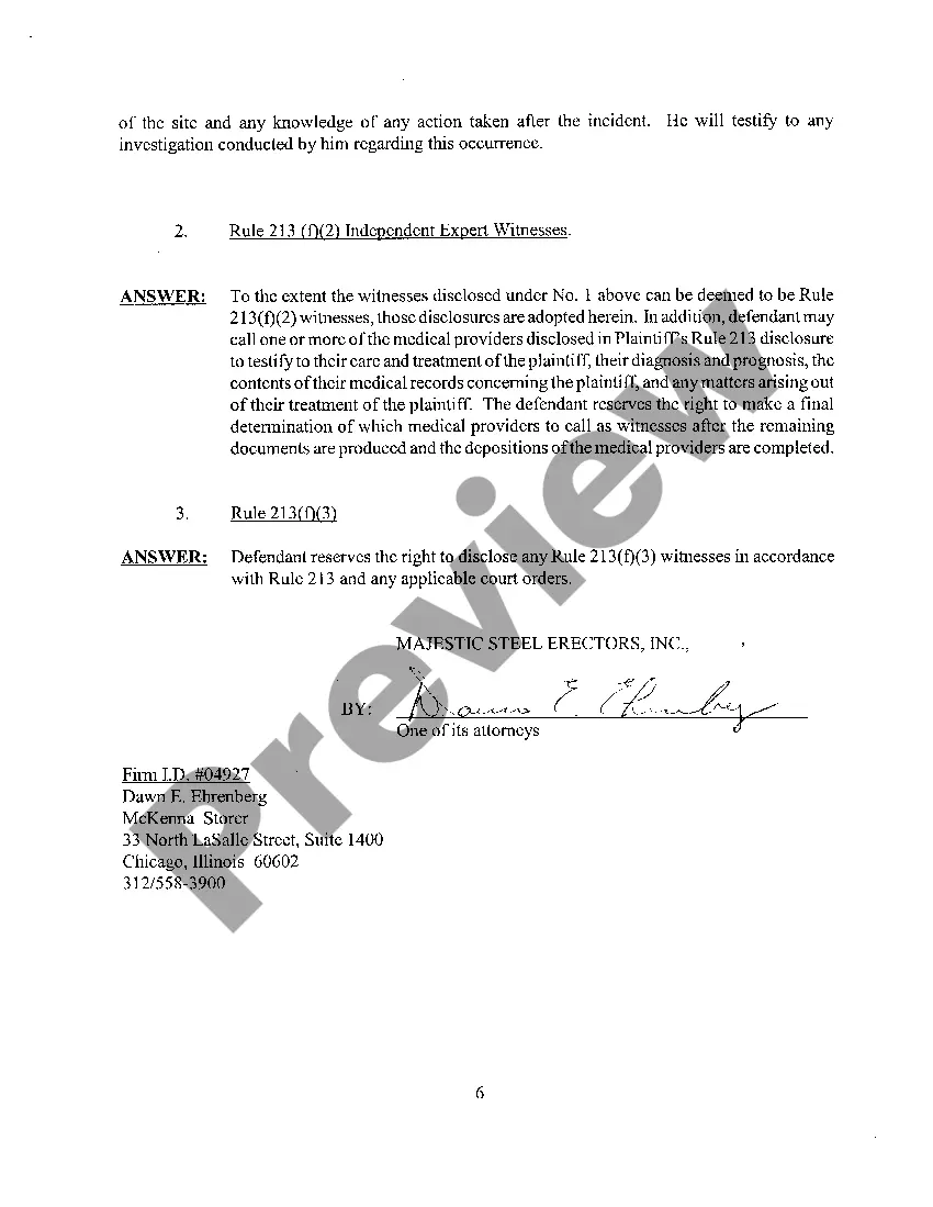 Get A04 Amended Answer to Rule 213 Interrogatories Preview A04 Amended Answer to Rule 213 Interrogatories