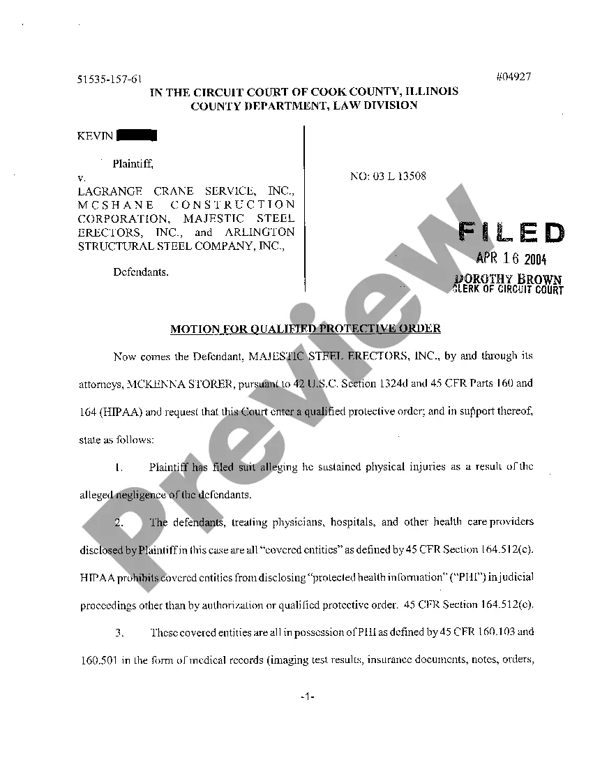 Get A07 Notice Of Routine Motion for Qualified Protective Order Preview A07 Notice Of Routine Motion for Qualified Protective Order