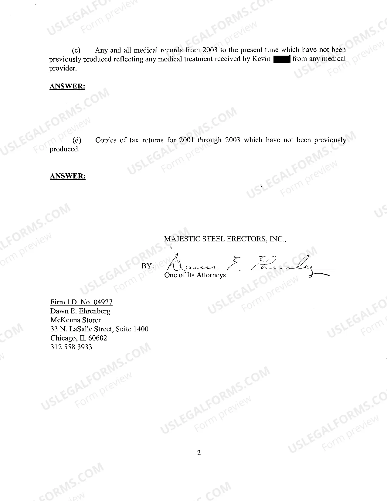 Preview A08 Supplemental Notice For Production To Plaintiff