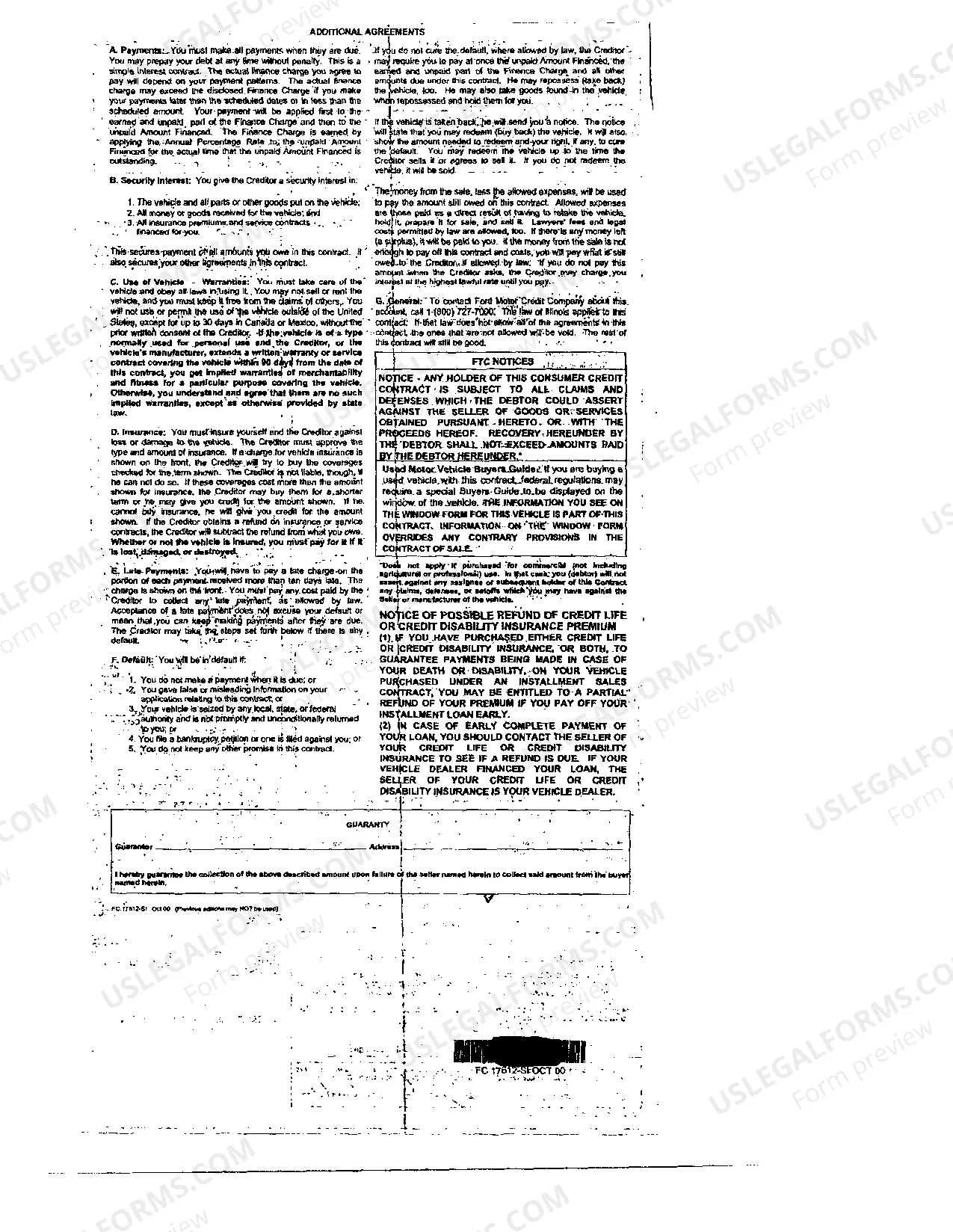 Preview Complaint to Collect Deficiency Balance after Repossession Sale of Automobile