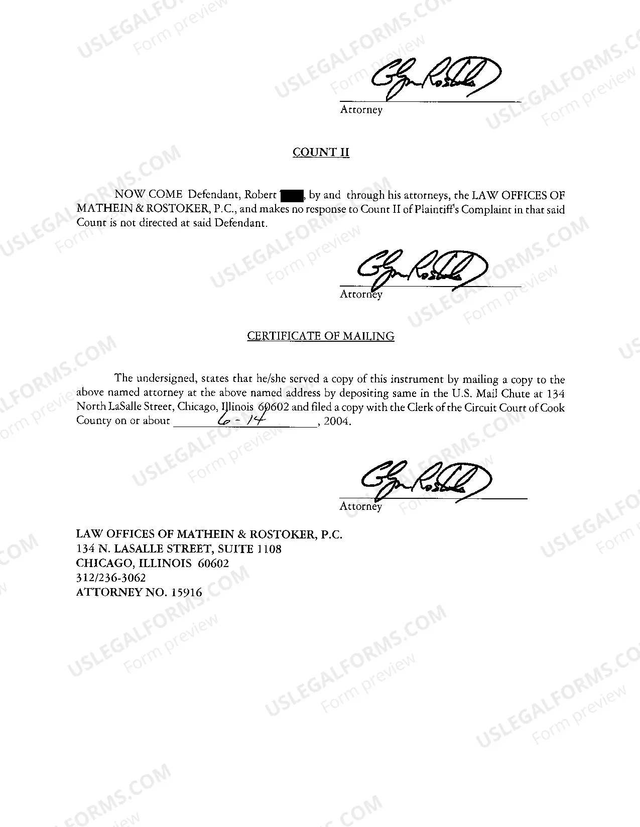 Preview A03 Answer To Plaintiff's Complaint