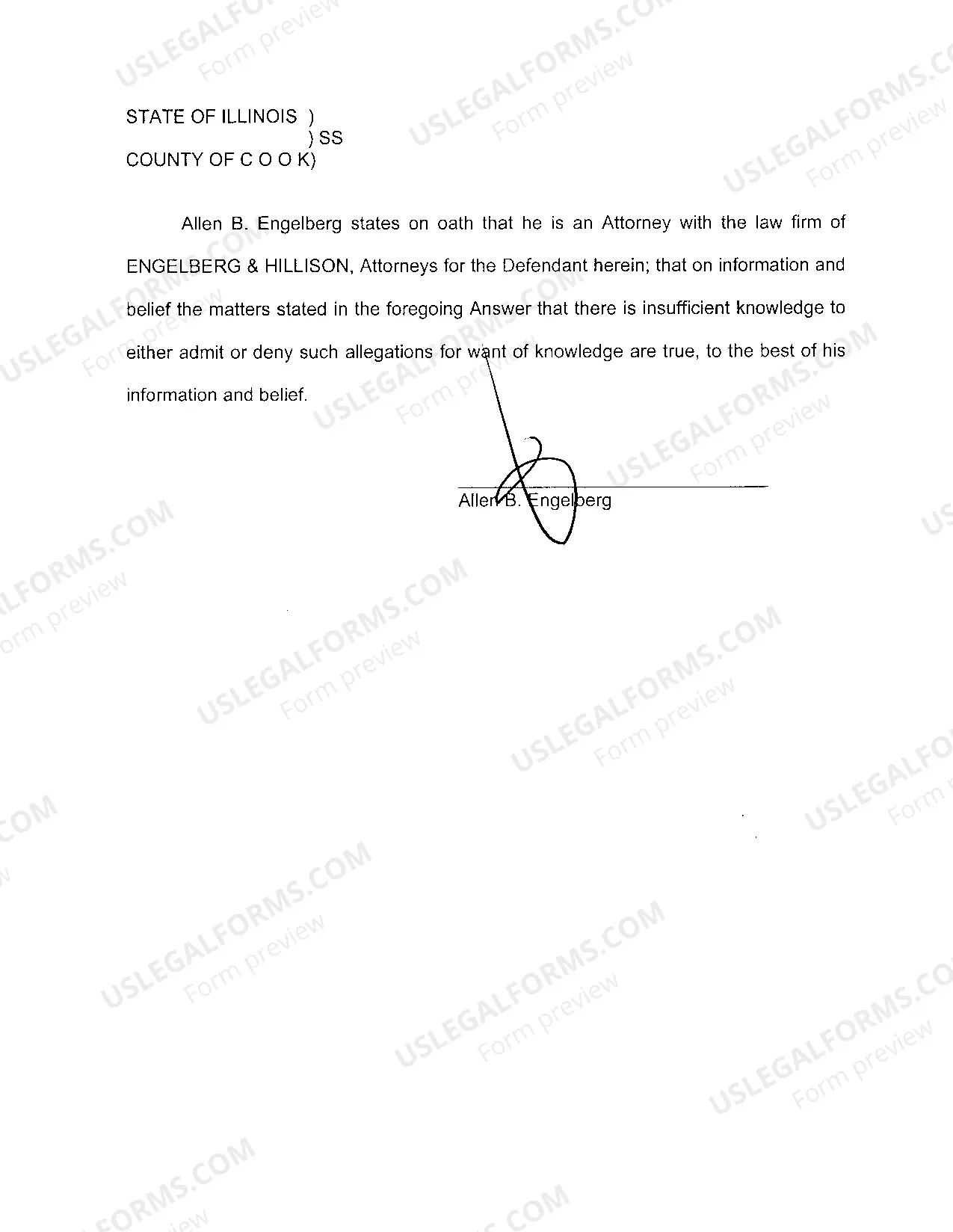 Preview A04 Answer To Complaint At Law