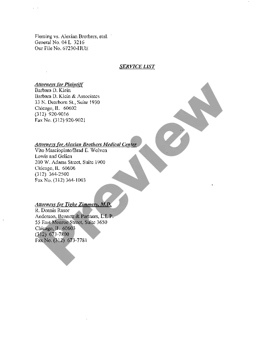 Preview A02 Notice of Filing and Service of Answer to Complaint