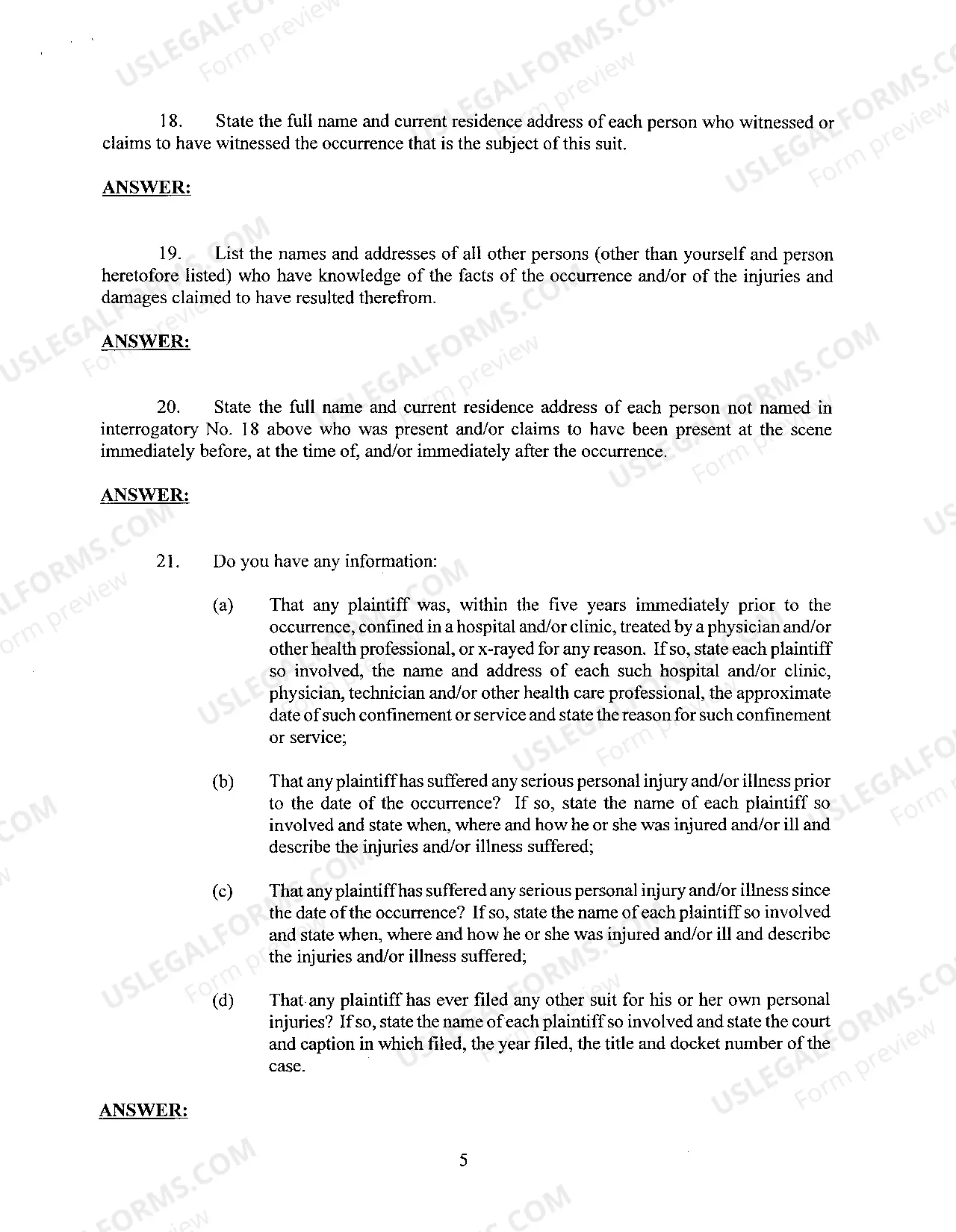 Preview A06 Interrogatories to Defendant Doctor