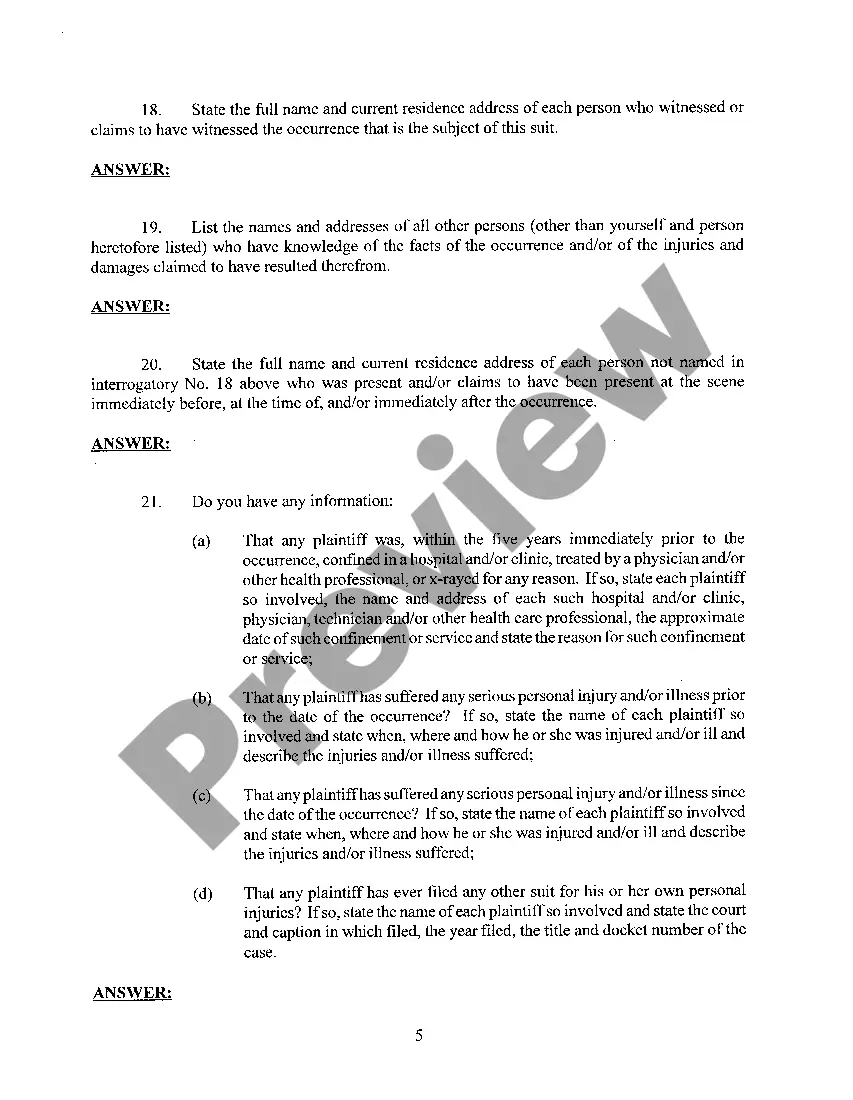 Preview A11 Interrogatories to Defendant Doctor