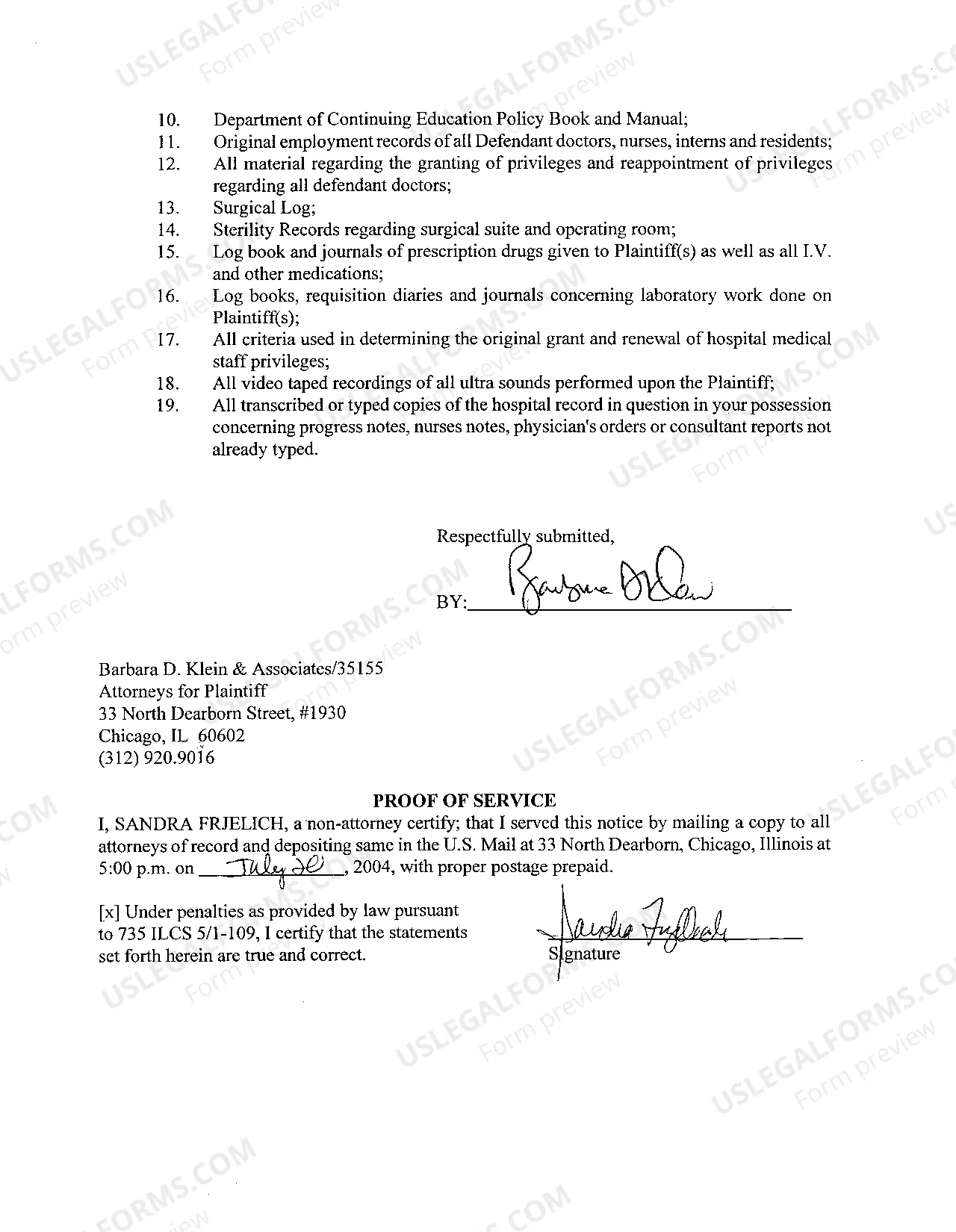 Preview A14 Notice to Produce at Deposition