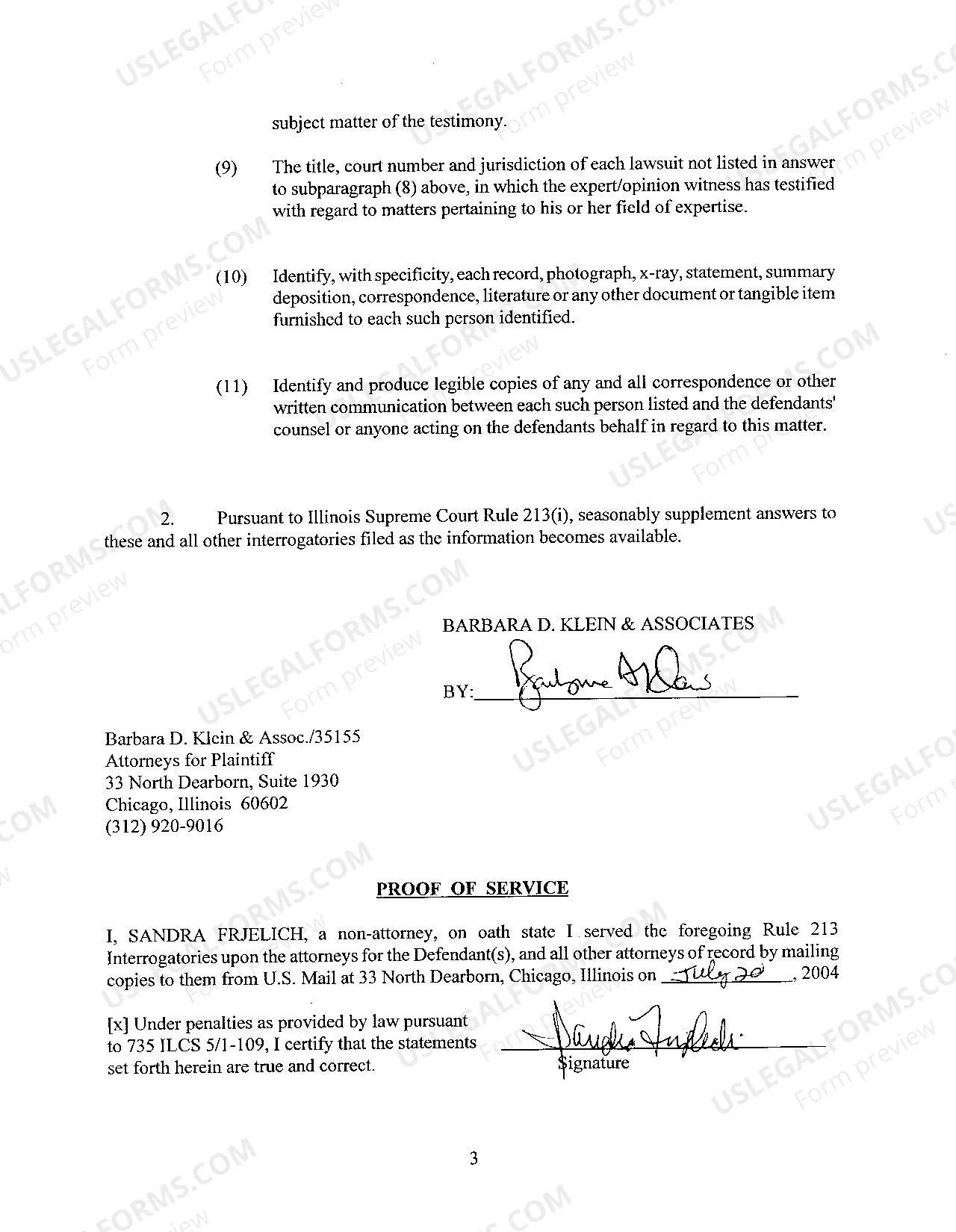 Preview A15 Supreme Court Rule 213 Interrogatories