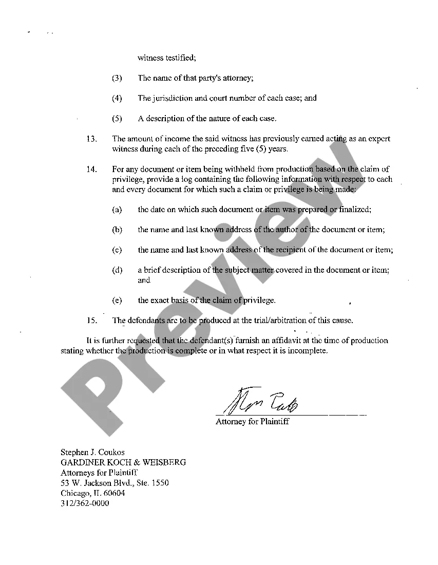 Preview A06 Plaintiff's Request to Produce