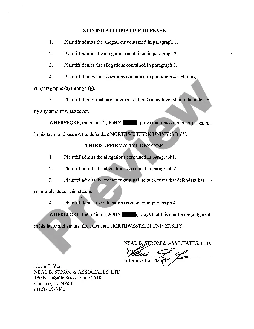 Get A07 Plaintiff's Response to Defendant's Affirmative Defenses Preview A07 Plaintiff's Response to Defendant's Affirmative Defenses