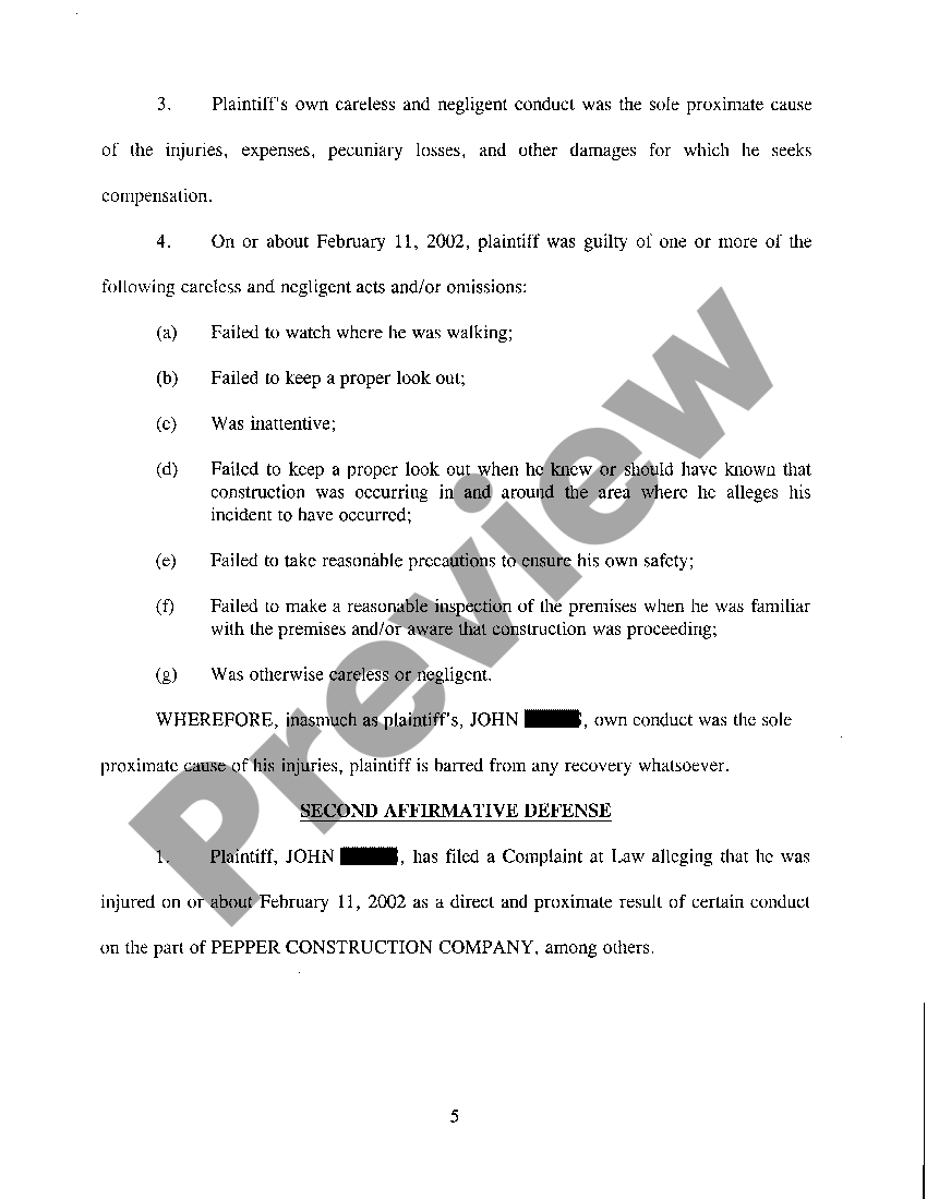 Illinois Answer and Affirmative Defenses to Plaintiff's Complaint at