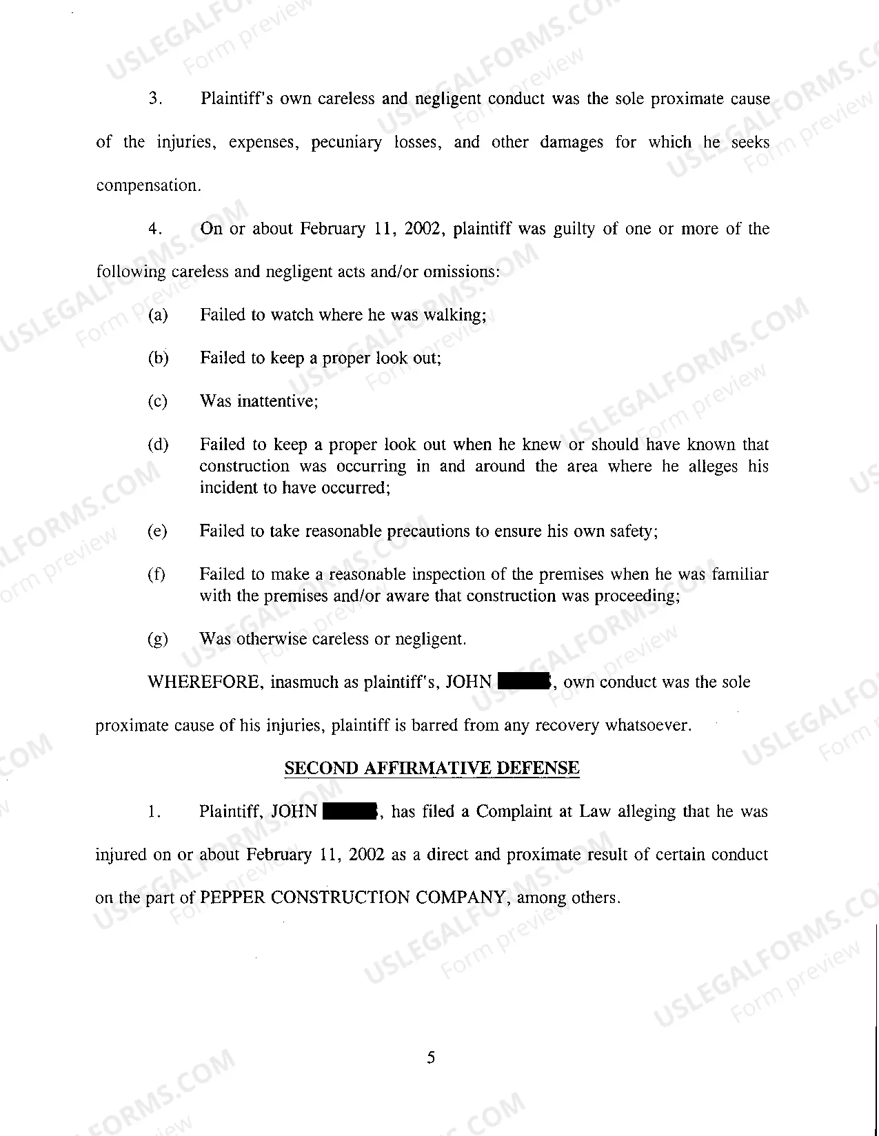 Preview A17 Answer and Affirmative Defenses to Plaintiff's Complaint at Law