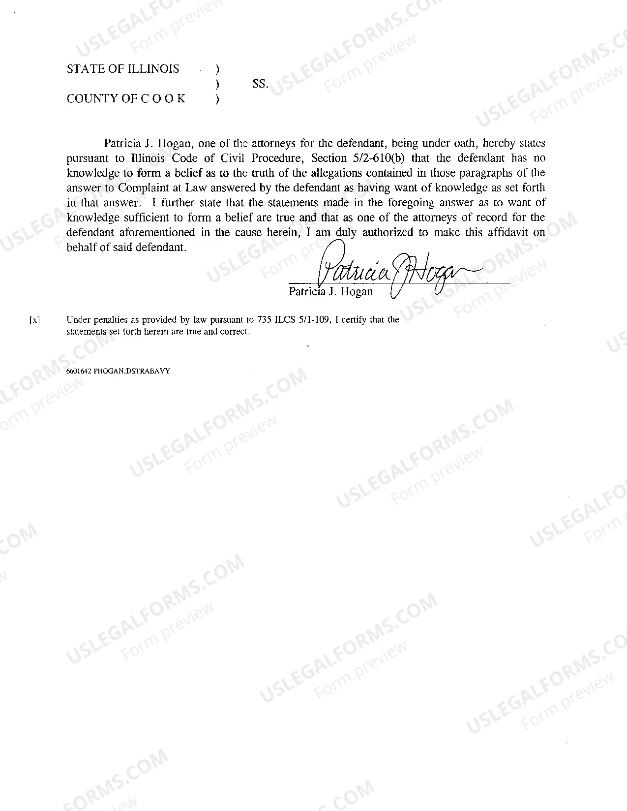 Preview A17 Answer and Affirmative Defenses to Plaintiff's Complaint at Law