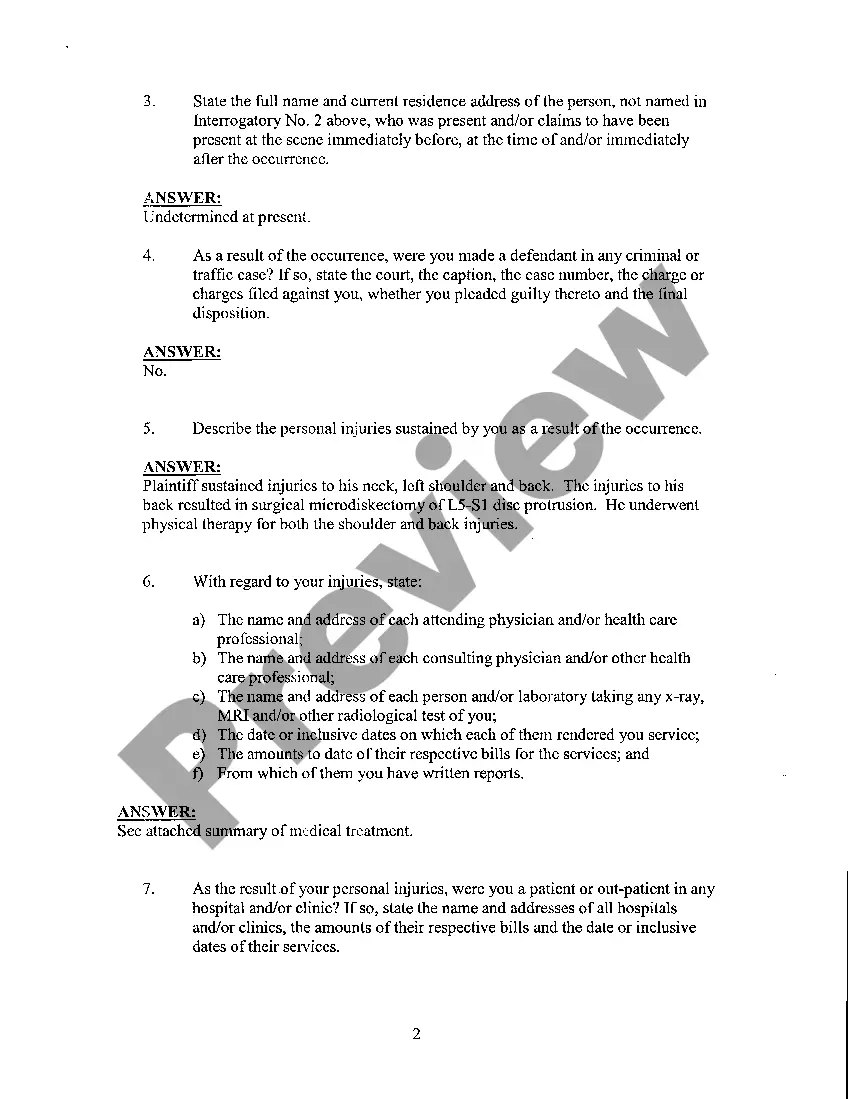 Preview A25 Plaintiff's Answers to Interrogatories