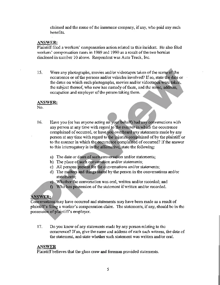 Preview A25 Plaintiff's Answers to Interrogatories