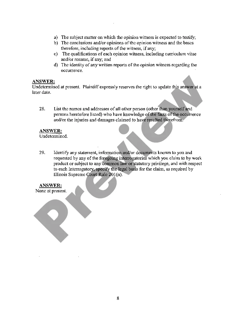 Preview A25 Plaintiff's Answers to Interrogatories