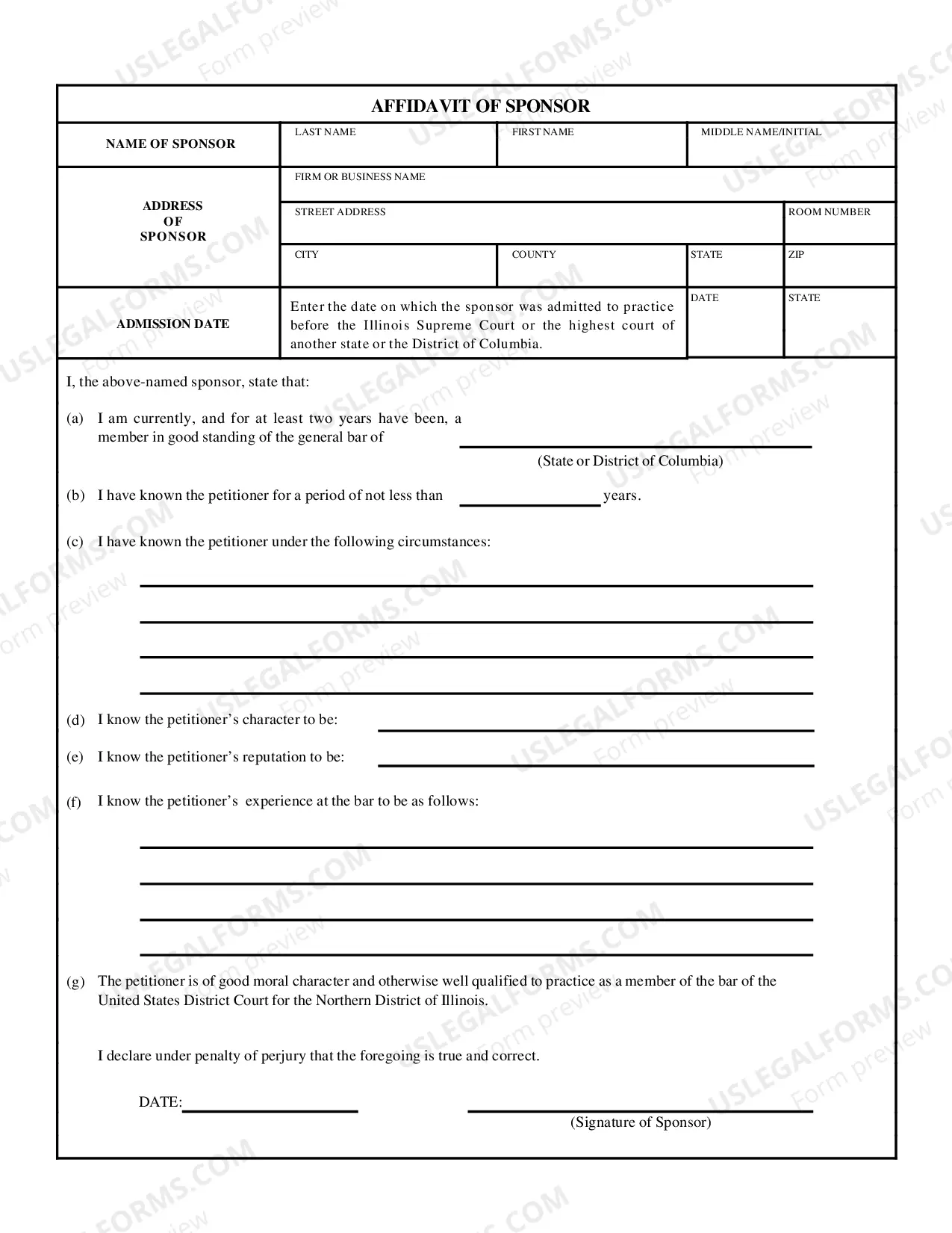 Preview Petition for Admission to the General Bar