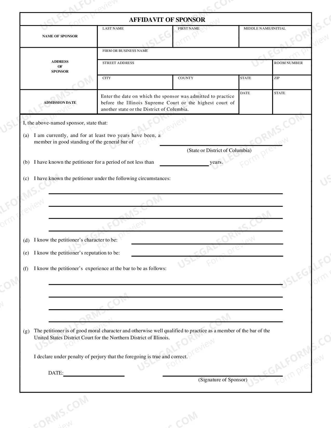 Preview Petition for Admission to the General Bar