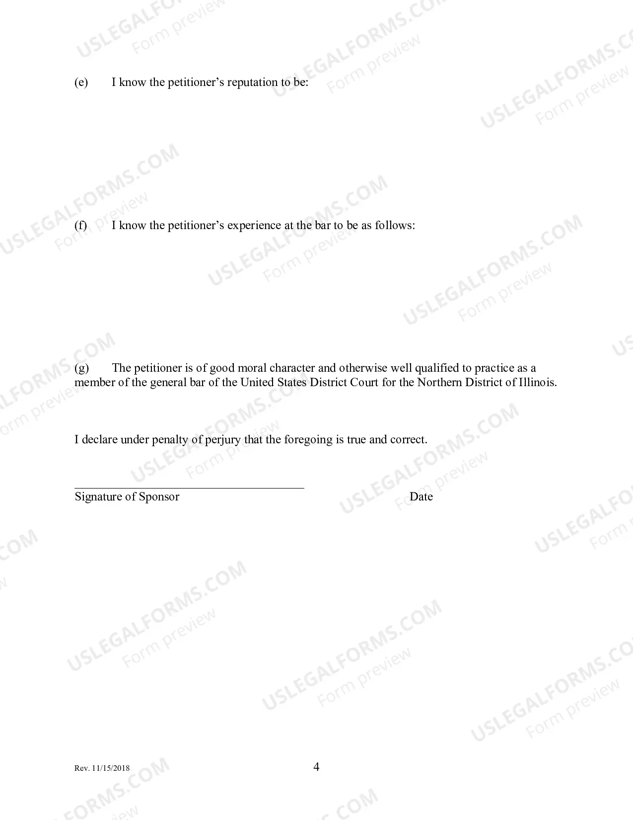 Preview Petition for Admission to the Trial Bar