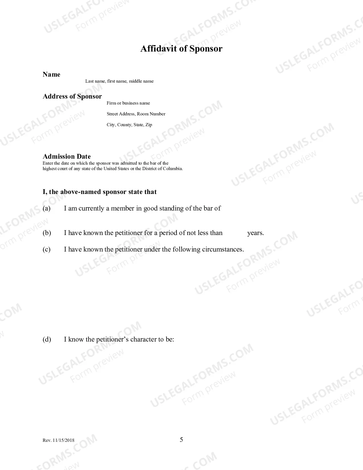 Preview Petition for Admission to the Trial Bar