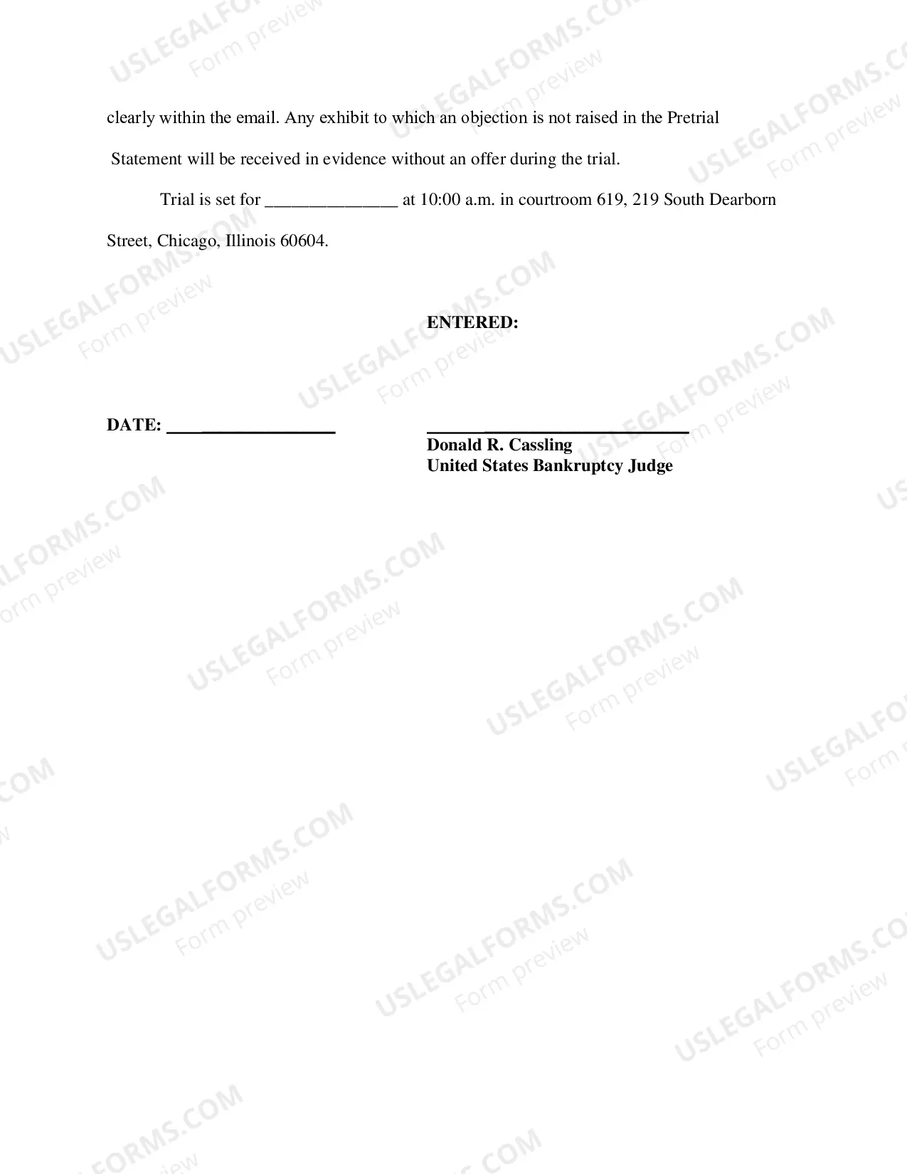 Preview Final Pretrial Order (Judge Cassling)