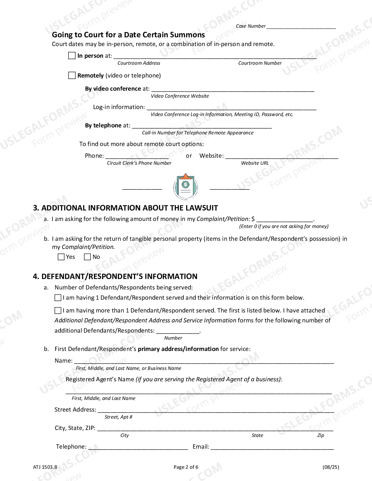Preview Circuit Clerk Summons