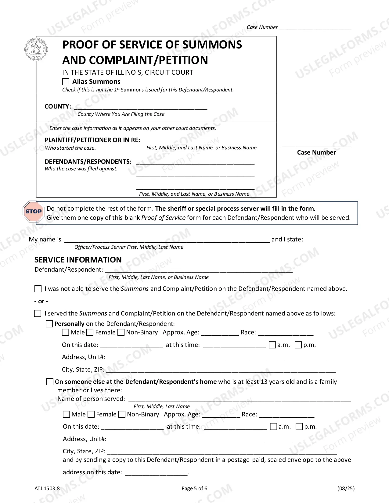 Preview Circuit Clerk Summons