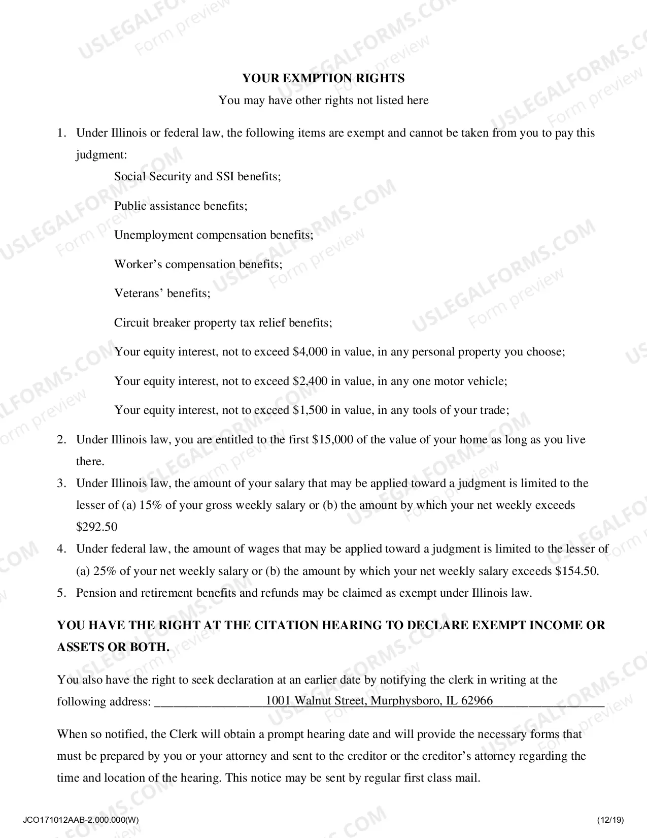 Preview Citation Notice