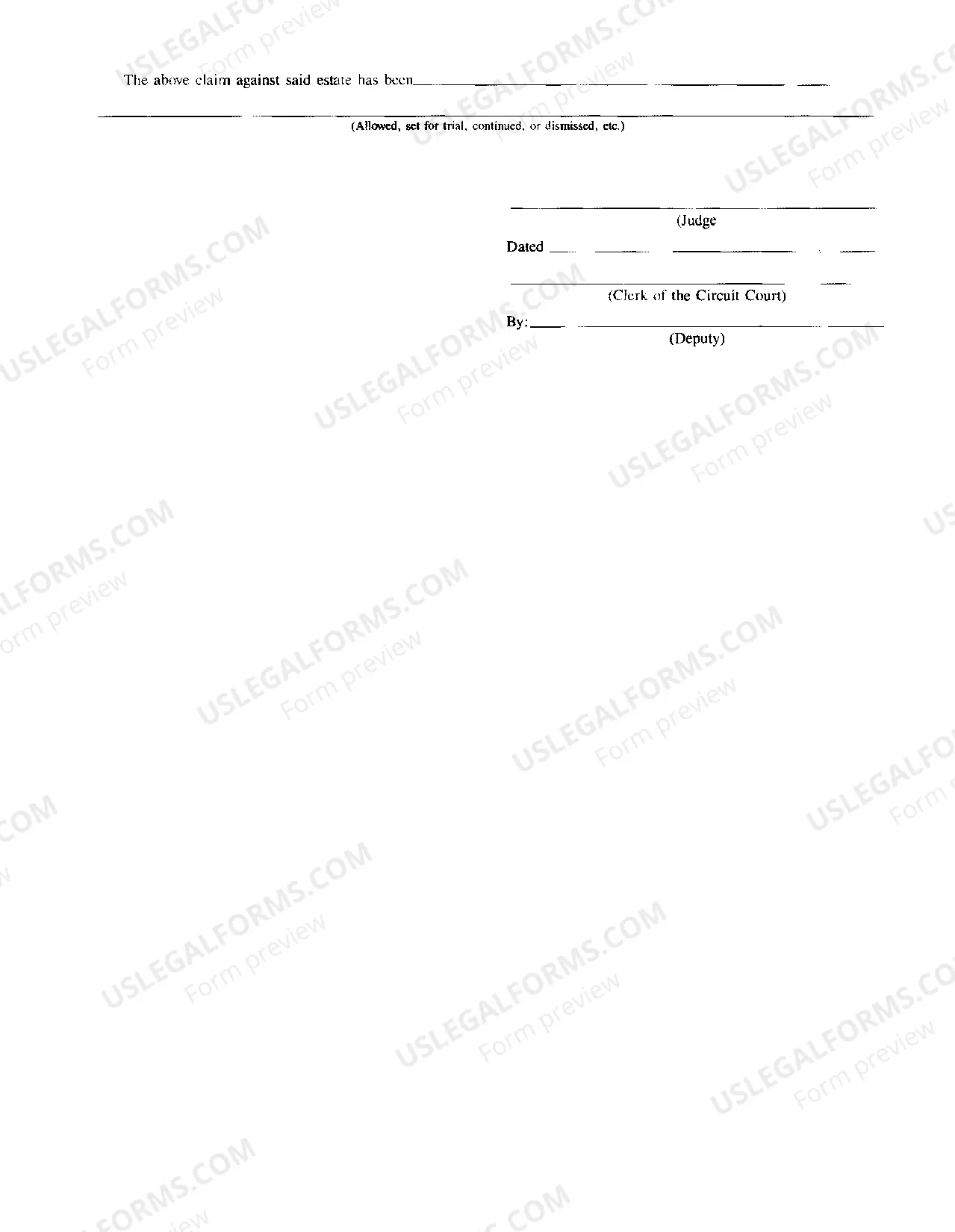 Preview Estate Claim