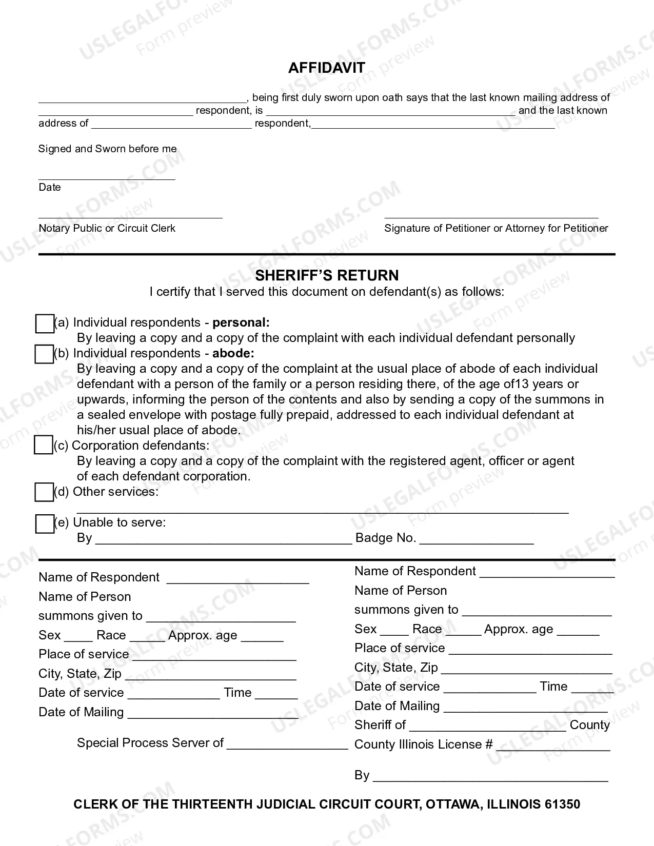 Preview Summons-Parentage