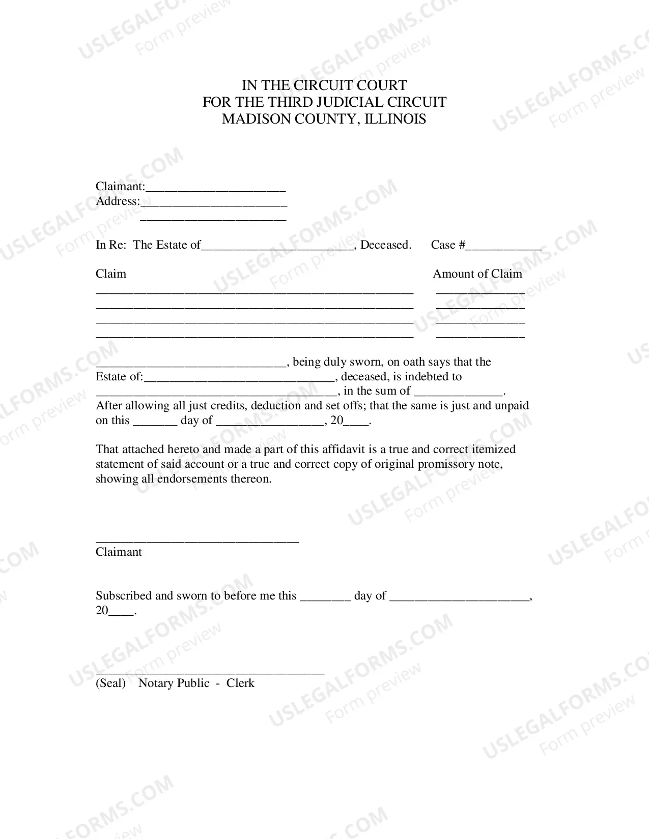 Preview Estate Claim