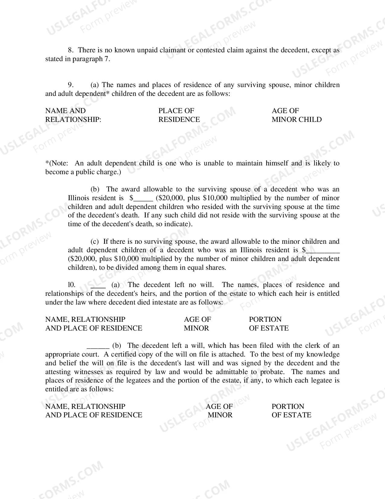 Preview Small Estate affidavit (Decedent Died 1-1-15 Or Later)