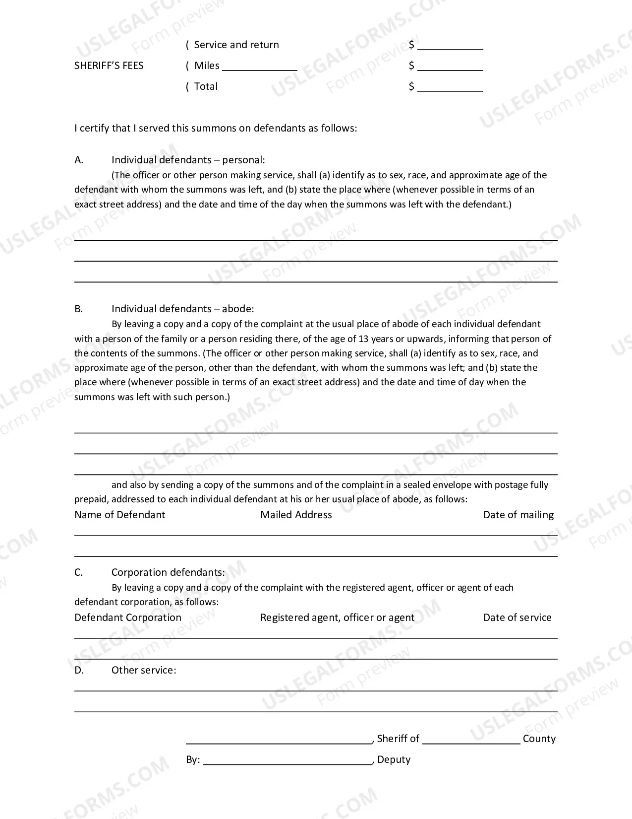 Preview affidavit For Garnishment Non Wage