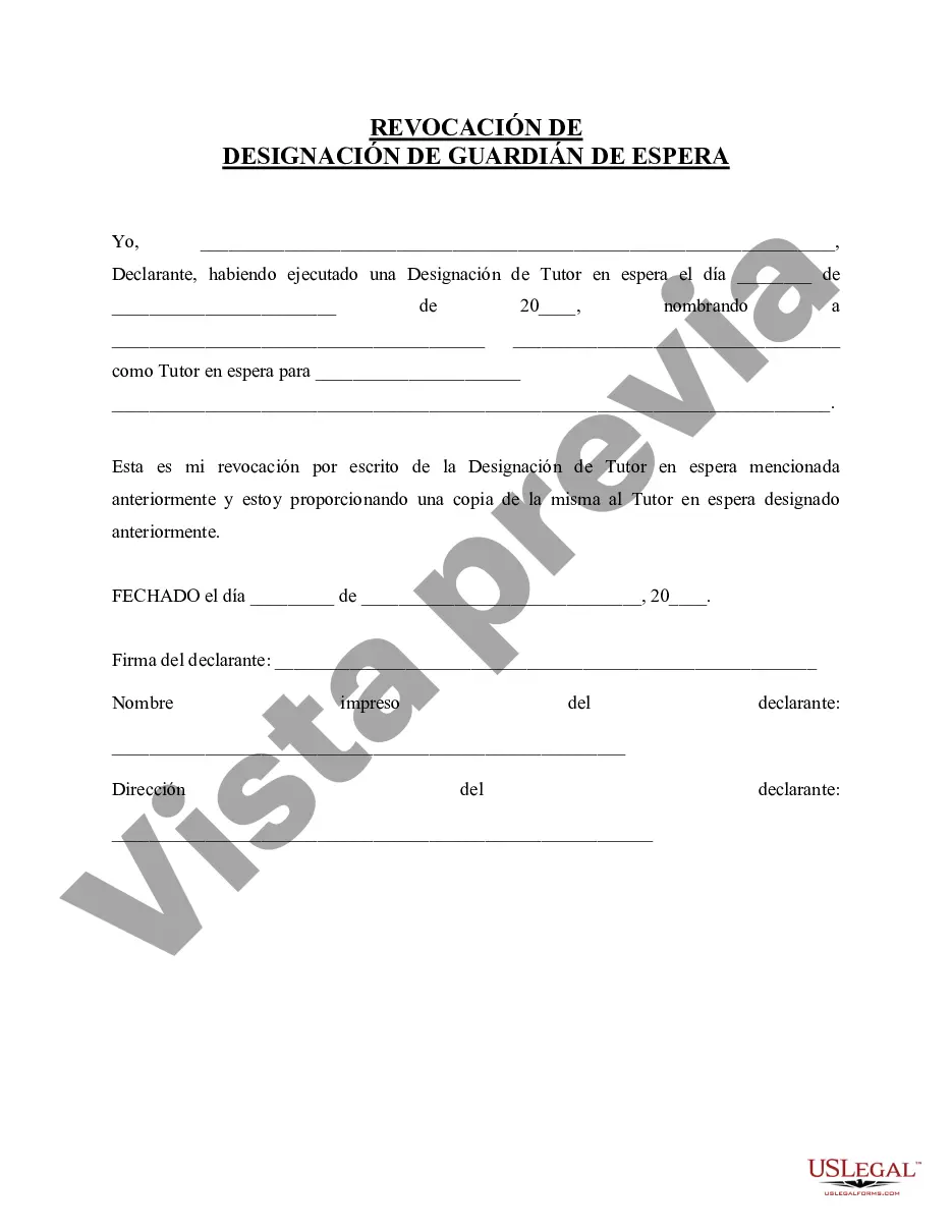 Preview Revocación de la Designación de Tutor Suplente