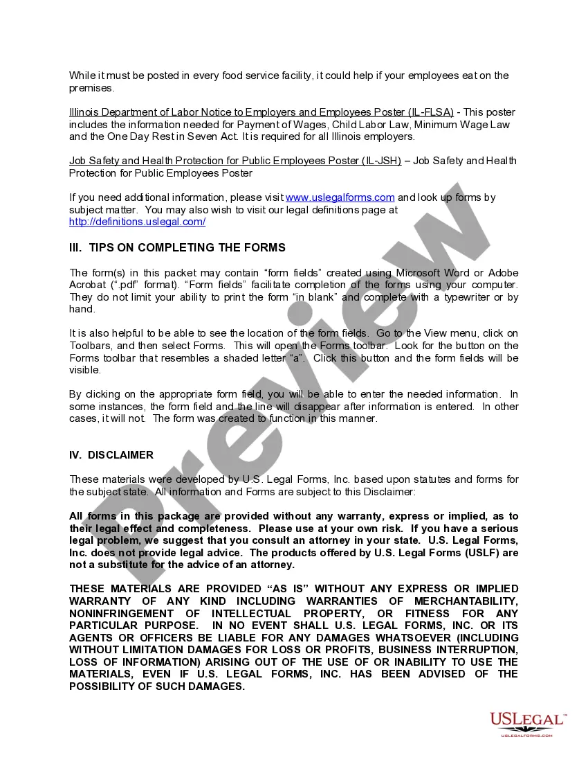 Preview Illinois Employment Notices Package
