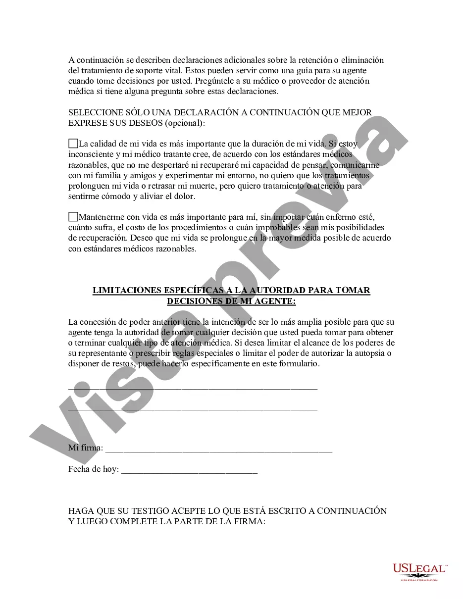 Preview Poder legal duradero para atención médica